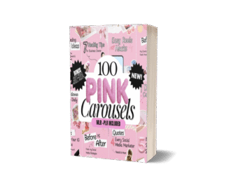 100 Pink Instagram Carousel Templates Canva | Editable PLR MRR | Social Kit